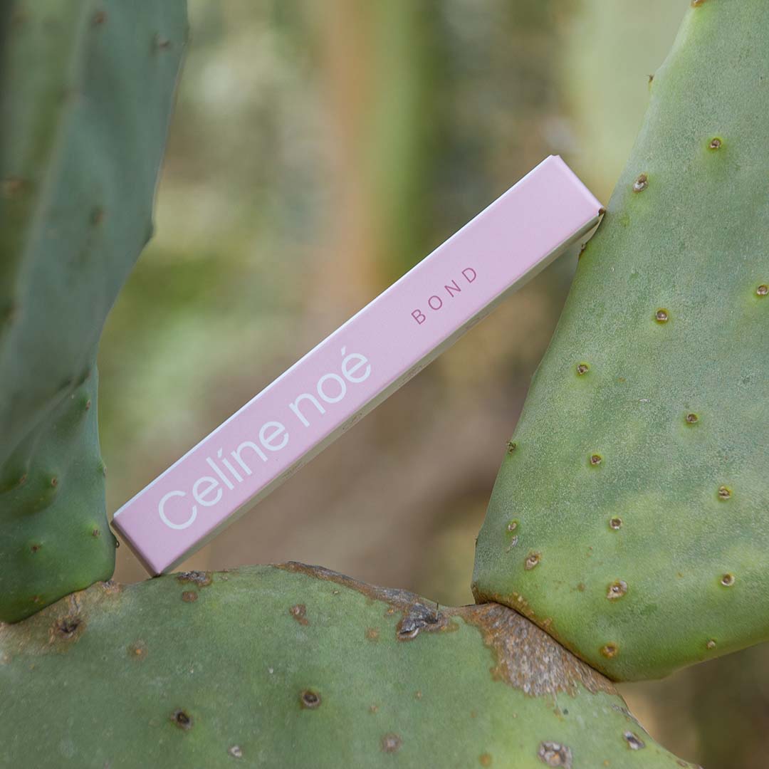 Bond verpakking voor lashes in een cactus neergelegd