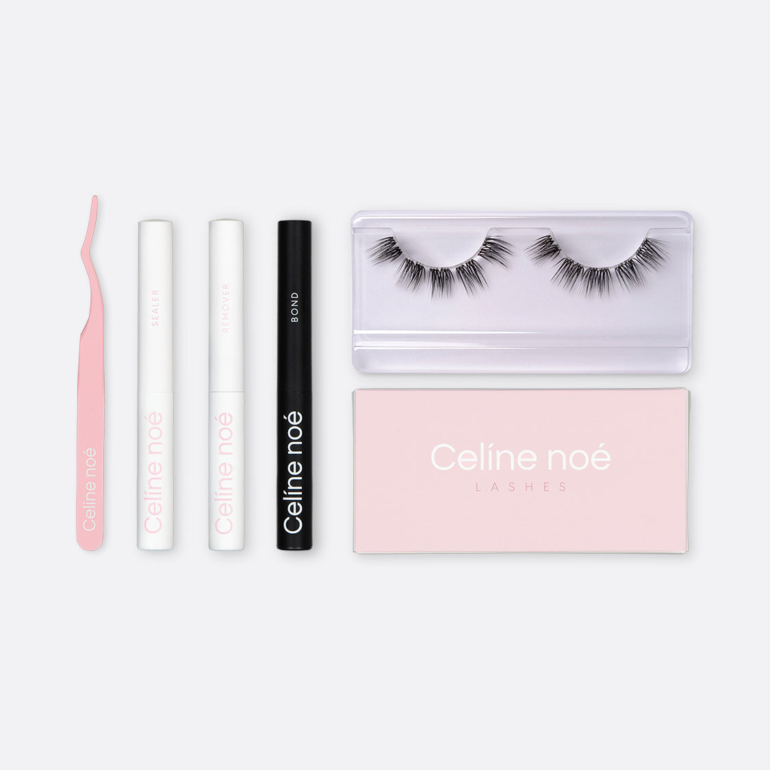 Extra touch de ultieme 14 mm lash kit een opvallend wimper stijl met vol effect van Celíne noé met tools om de lashes te kunnen gebruiken